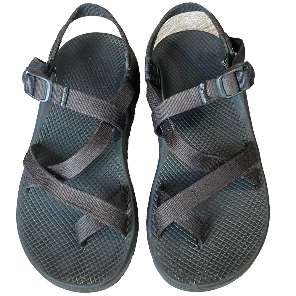 Chaco Z/2 Terreno Black Hiking Sandals Chunky Vibram Soles Mens‎ 9